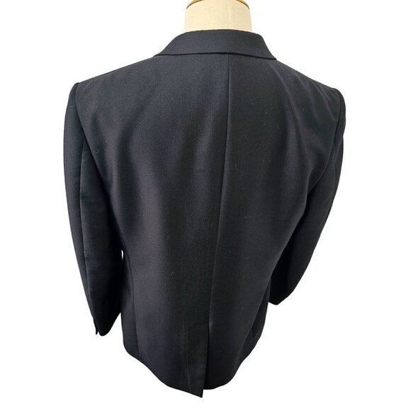 Vitarelli 2 Btn Sport Coat Blazer Black Wool 2.75 in Peak Lapel Single Vent Mens - Picture 3 of 12